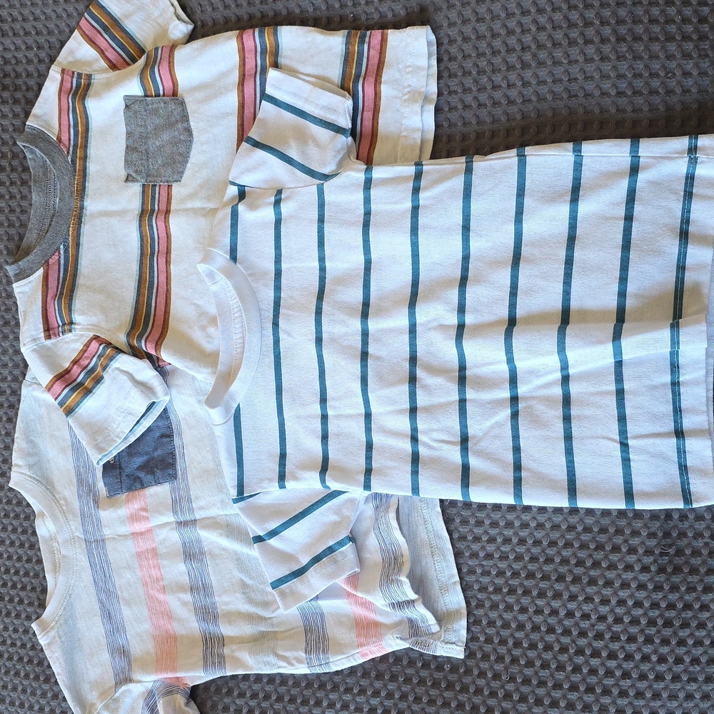 Carter's Multicolor Striped Short Sleeve Tees